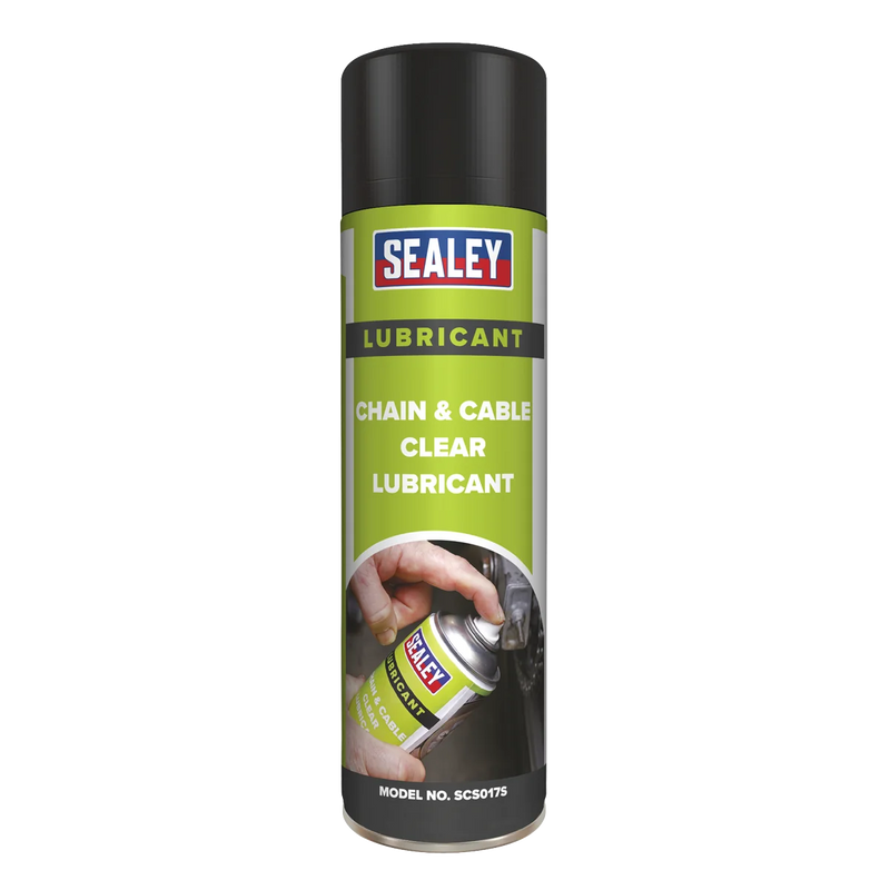 Sealey Chain & Cable Clear Lubricant 500ml - Pack of 6