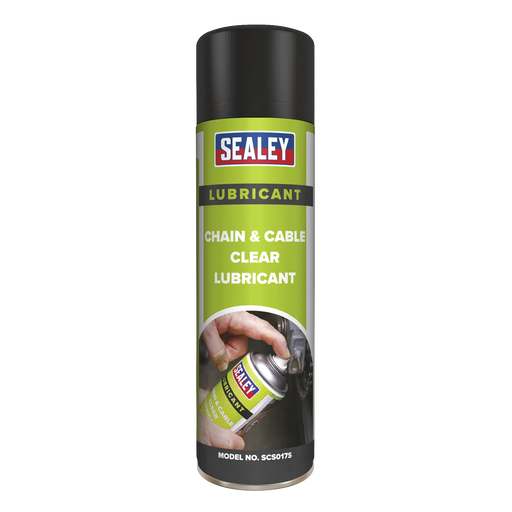 Sealey Chain & Cable Clear Lubricant 500ml - Pack of 6