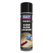 Sealey Gloss Lacquer 500ml Clear - Pack of 6