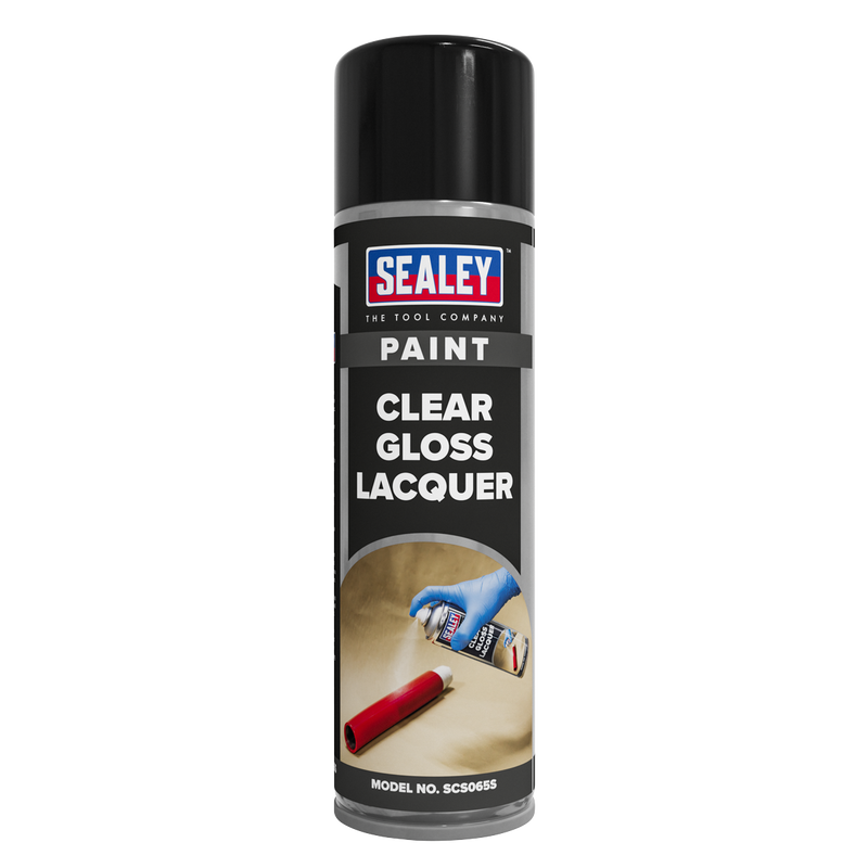 Sealey Gloss Lacquer 500ml Clear - Pack of 6