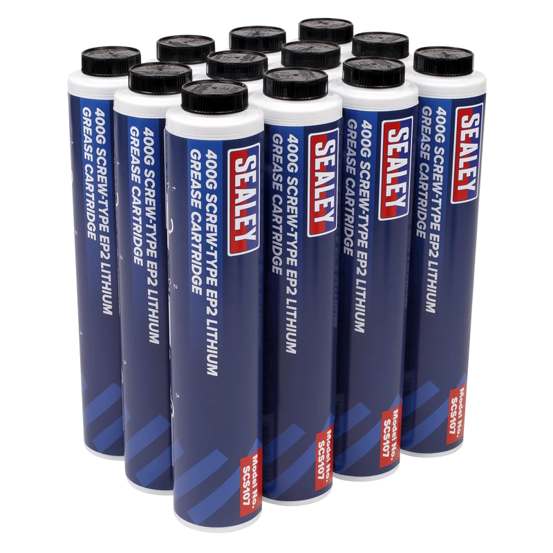 Sealey EP2 Lithium Grease Cartridge 400g - Pack of 12