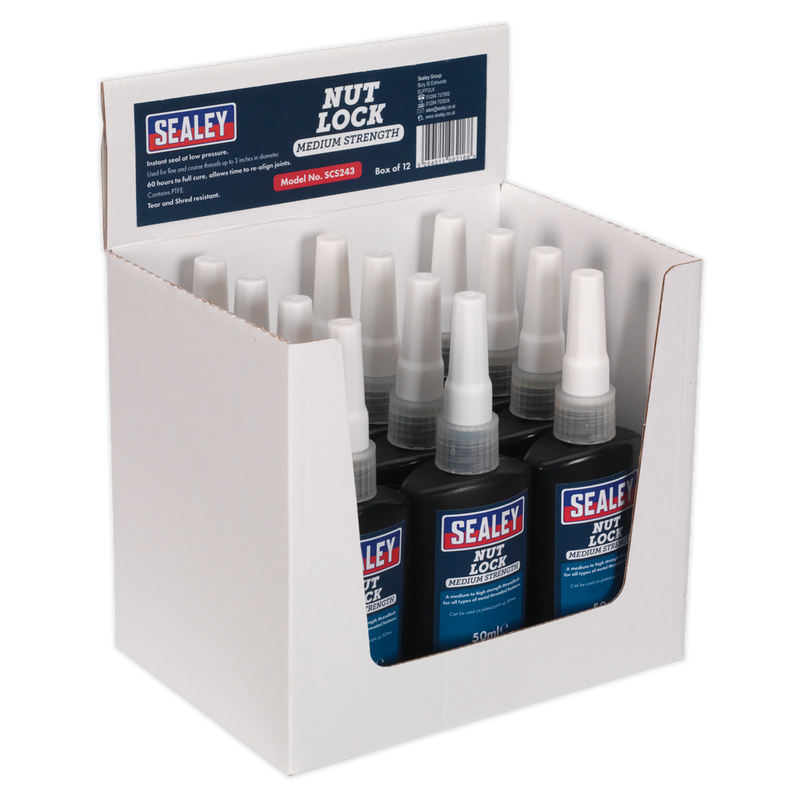 Sealey Medium Strength Nut Lock 50ml - Pack of 12