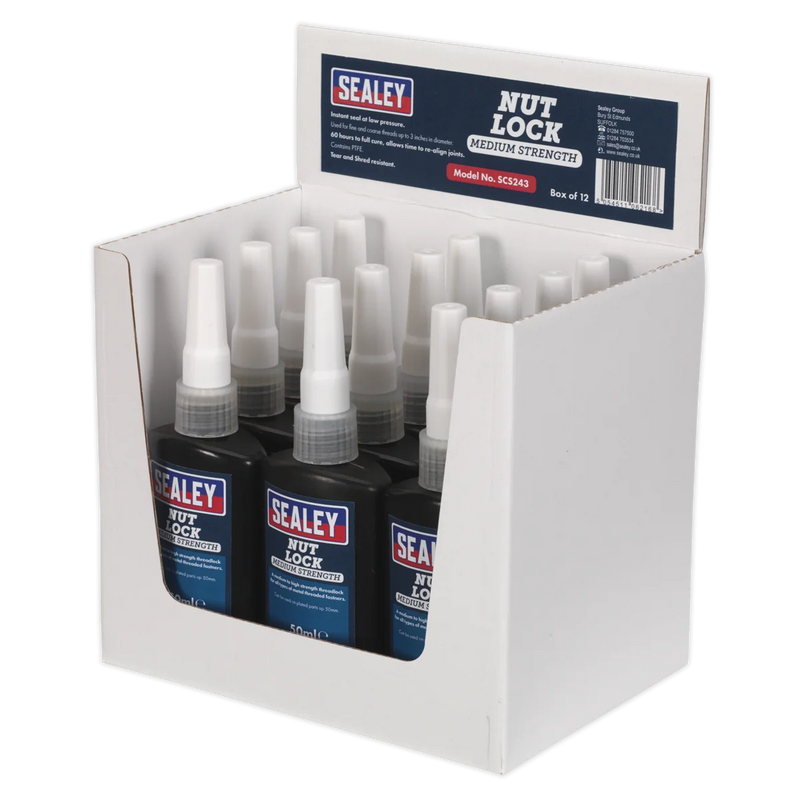 Sealey Medium Strength Nut Lock 50ml - Pack of 12