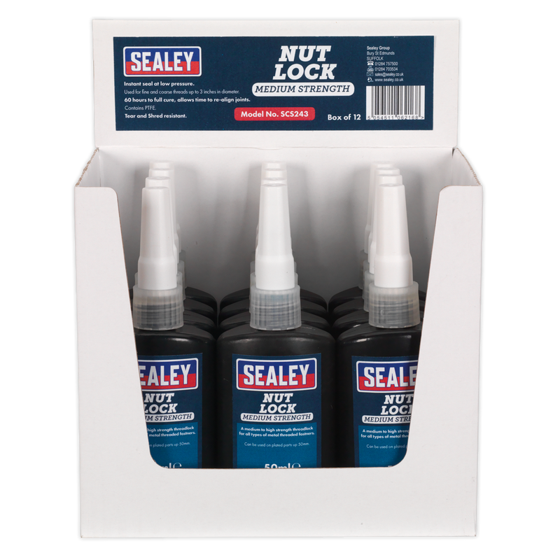 Sealey Medium Strength Nut Lock 50ml - Pack of 12