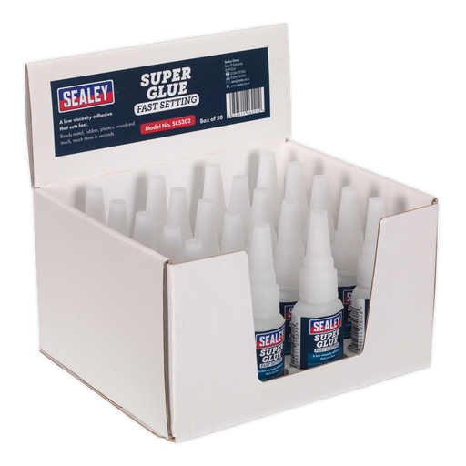 Sealey Fast Setting Super Glue 20g - Pack of 20