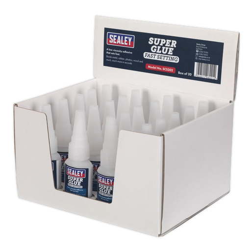 Sealey Fast Setting Super Glue 20g - Pack of 20
