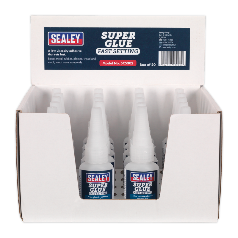 Sealey Fast Setting Super Glue 20g - Pack of 20
