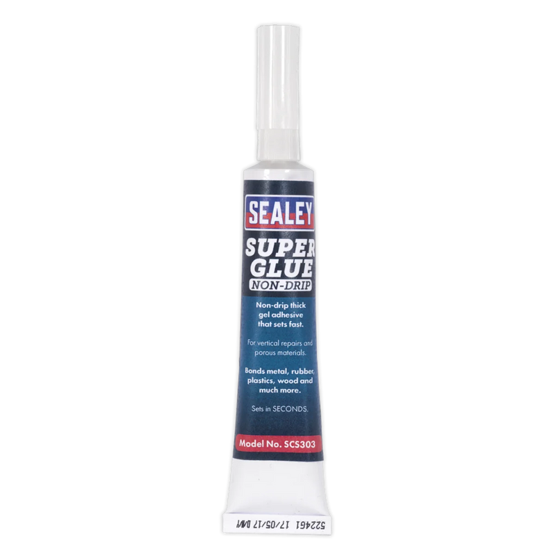 Sealey Non-Drip Gel Super Glue 20g - Fast Setting Adhesive