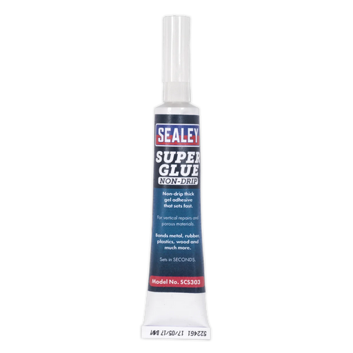 Sealey Non-Drip Gel Super Glue 20g - Fast Setting Adhesive