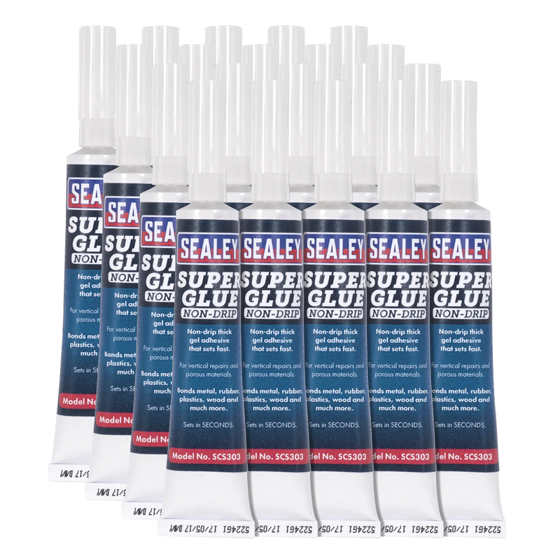 Sealey Non-Drip Gel Super Glue 20g - Pack of 20