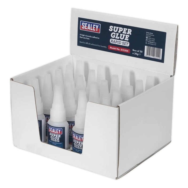 Sealey Rapid Set Super Glue 20g - Pack of 20