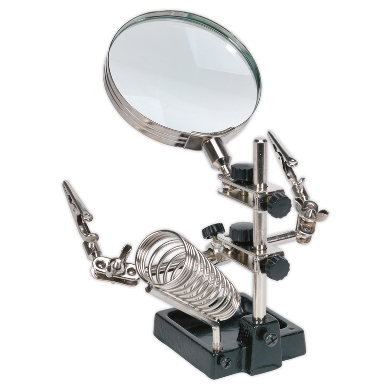 Sealey Mini Robot Soldering Stand SD150H with Magnifier