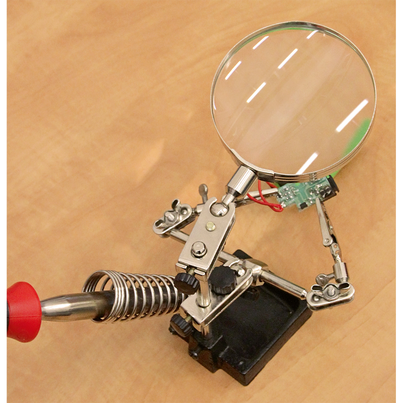 Sealey Mini Robot Soldering Stand SD150H with Magnifier