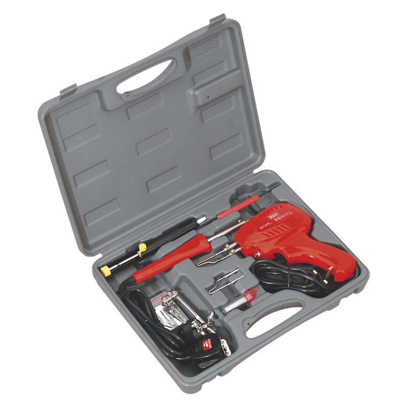 Sealey Soldering Kit SD300K 230V 8 Piece with 100W Gun
