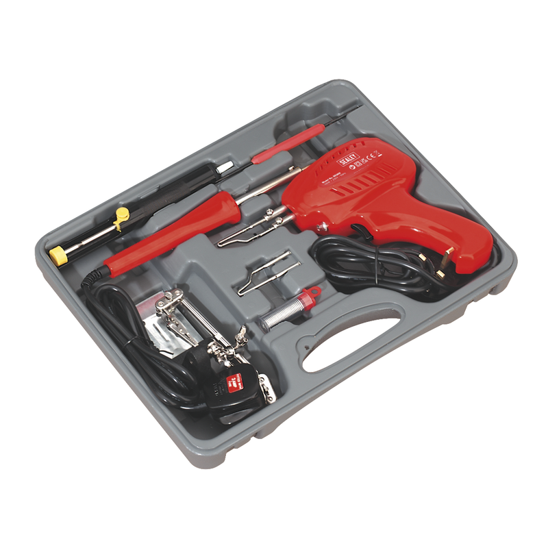 Sealey Soldering Kit SD300K 230V 8 Piece with 100W Gun