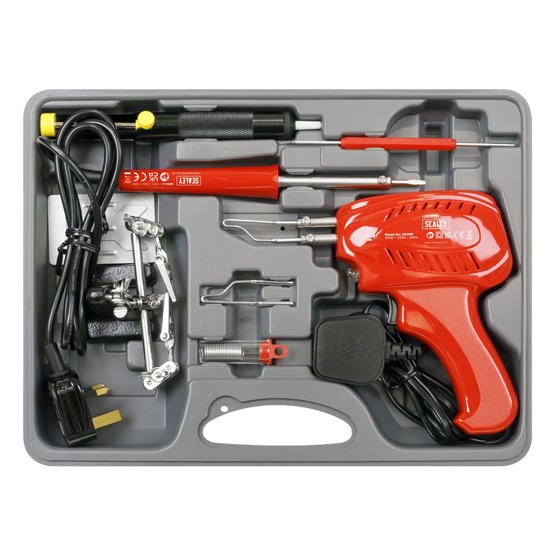 Sealey Soldering Kit SD300K 230V 8 Piece with 100W Gun
