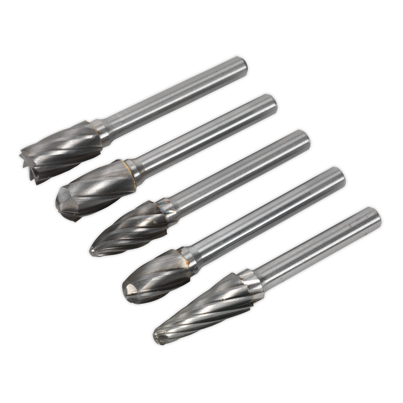 Sealey Ripper Rotary Burr Set 5 Piece, 10mm Head Diameter