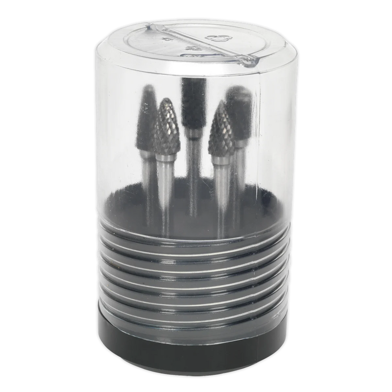 Sealey Tungsten Carbide Rotary Burr Set 5 Piece Ø10mm