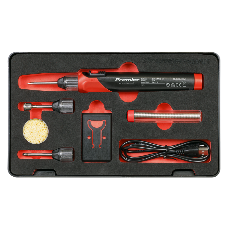 Sealey Premier Rechargeable Soldering Iron Kit 30W 600°C