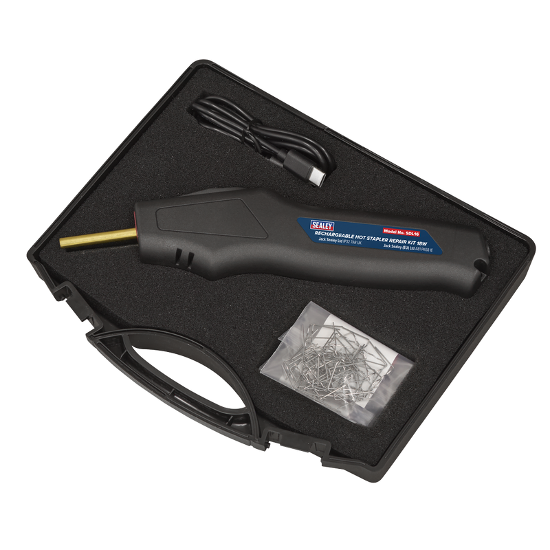 Sealey Rechargeable Hot Stapler SDL16 18W for Plastic Repairs