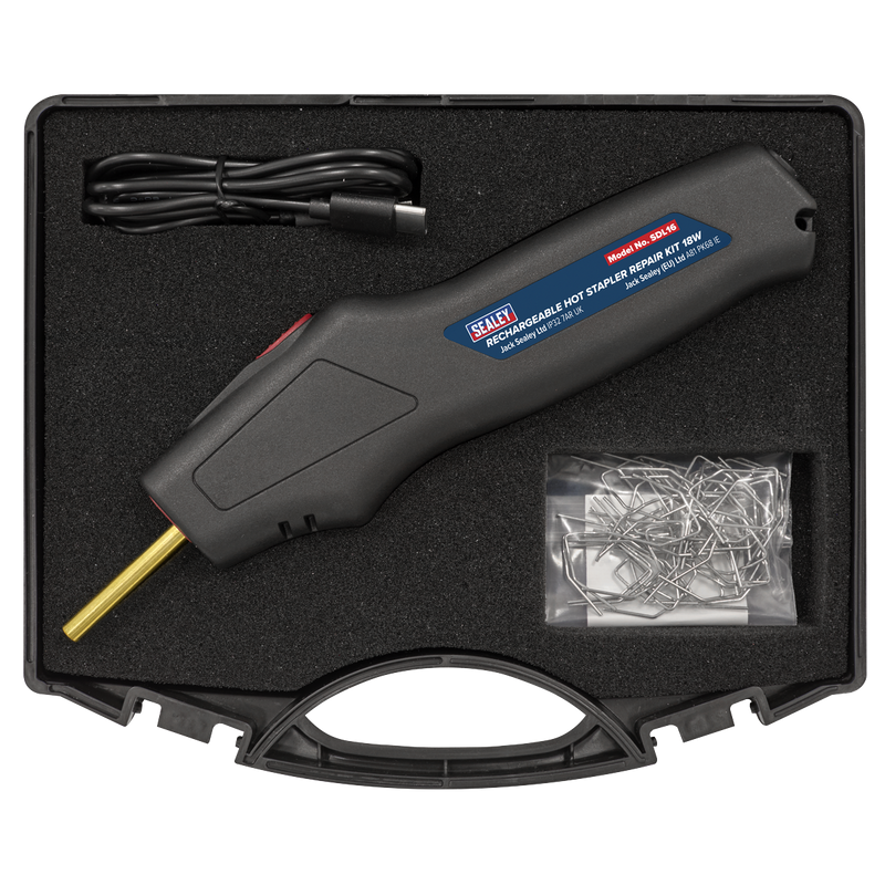 Sealey Rechargeable Hot Stapler SDL16 18W for Plastic Repairs