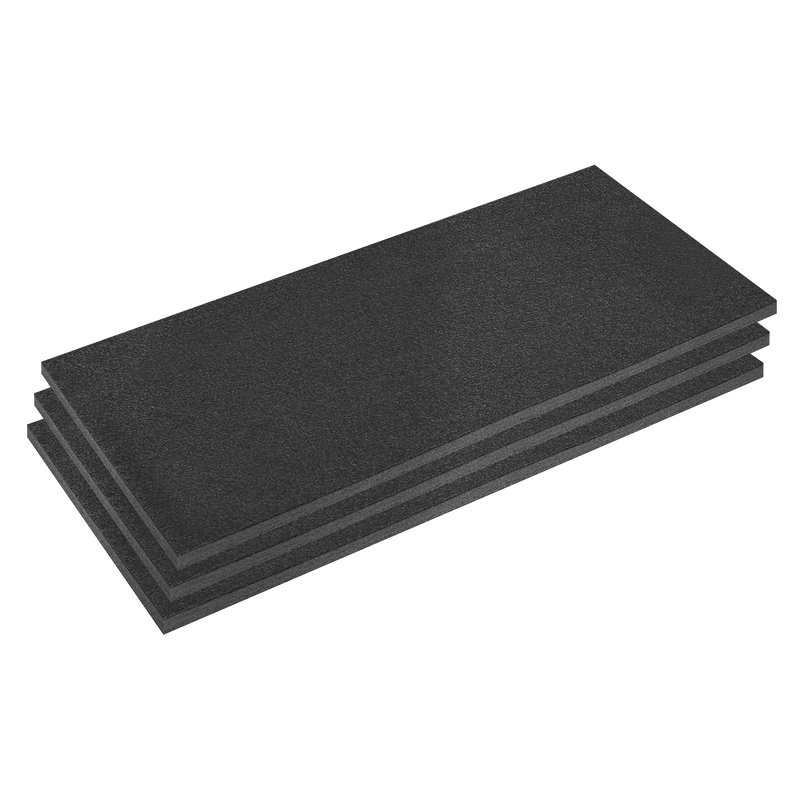 Sealey Easy Peel Shadow Foam 1200 x 550 x 30mm Black - Pack of 3