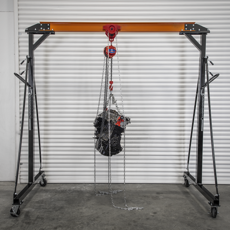 Sealey Portable Gantry Frame with Geared Trolley Combo 1 Tonne