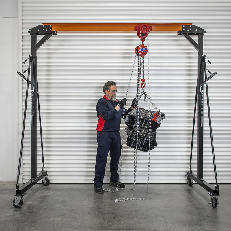 Sealey Portable Gantry Frame with Geared Trolley Combo 1 Tonne