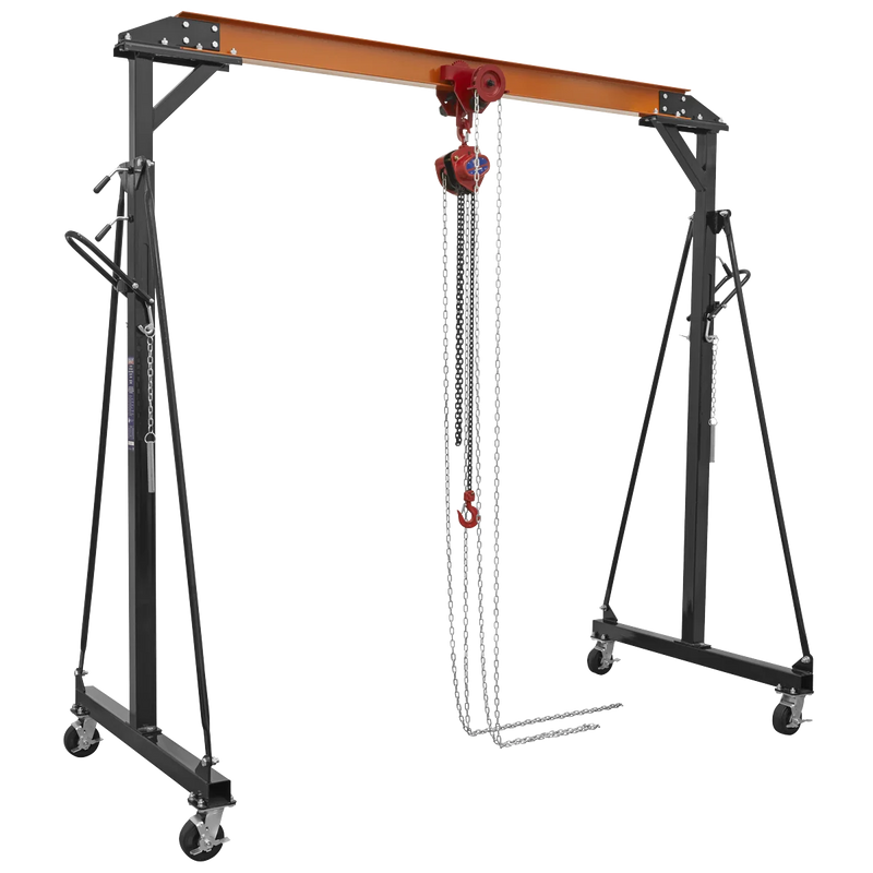 Sealey Portable Gantry Frame with Geared Trolley Combo 1 Tonne