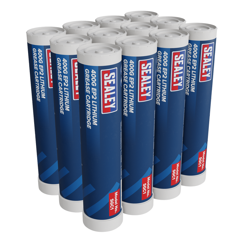 Sealey EP2 Lithium Grease Cartridge 400g - Pack of 12