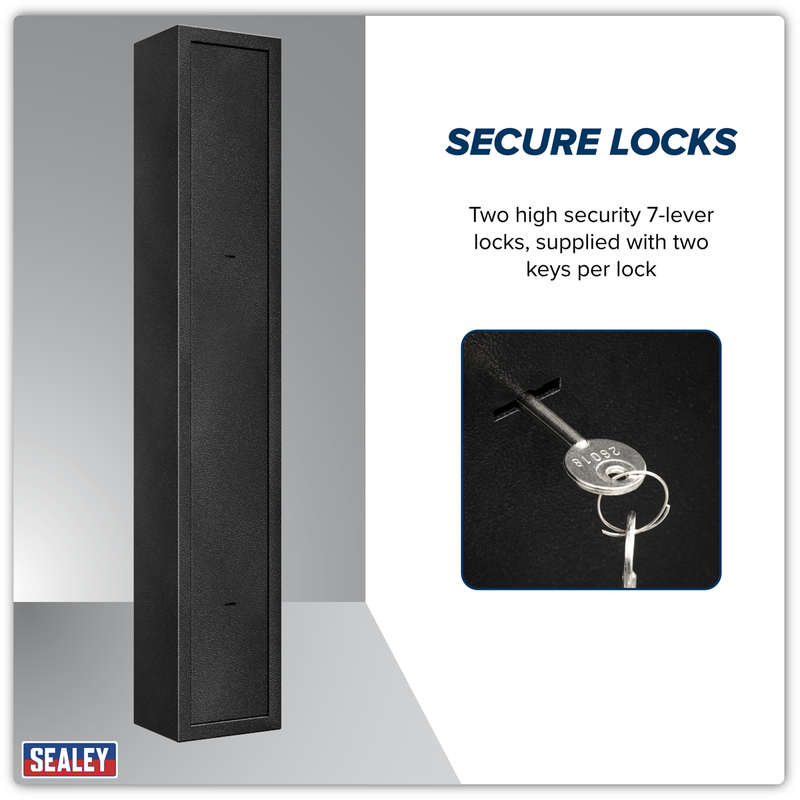 Sealey SGS3AB 3 Gun Cabinet with Ammo Safe 1450mm