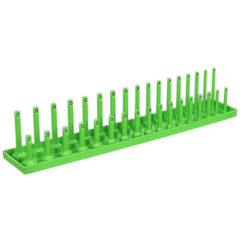 Sealey Premier Socket Holder 1/2"Sq Drive 10-27mm Hi-Vis Green