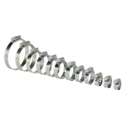 Sealey Hose Clip Assortment 8-57mm 85 Piece Zinc Plated SHCS3