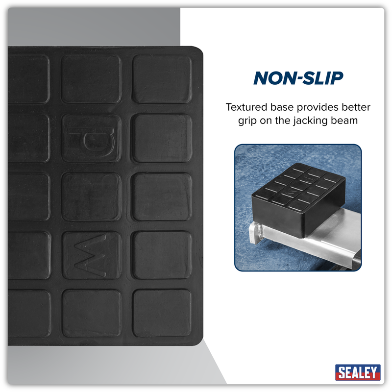 Sealey Viking Rubber Support Block for Jacking Beams 60mm - 4 Tonne Capacity