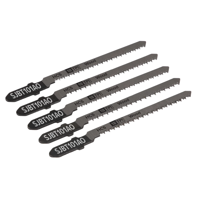 Sealey Jigsaw Blade 83mm 18tpi for Hard Wood - Pack of 5