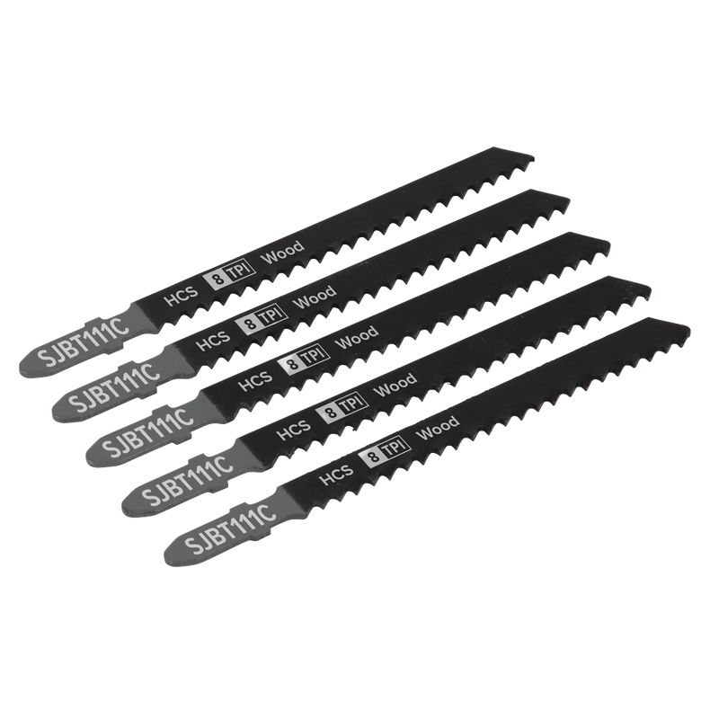 Sealey Jigsaw Blade 100mm 8tpi HCS - Pack of 5