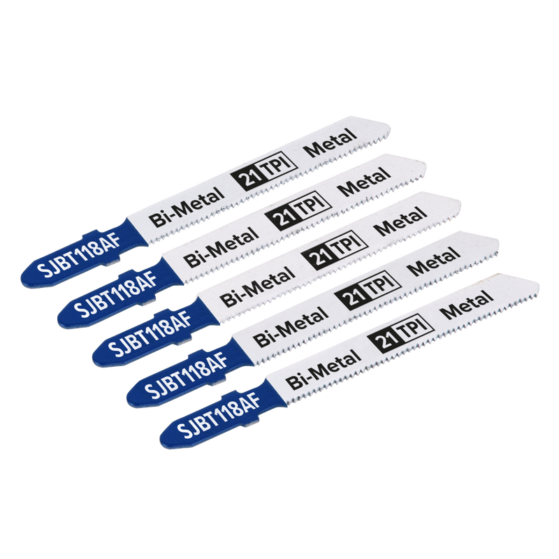 Sealey Jigsaw Blade for Metal 75mm 21tpi - Pack of 5