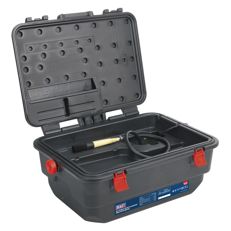 Sealey Mobile Parts Cleaning Tank 16L with Brush