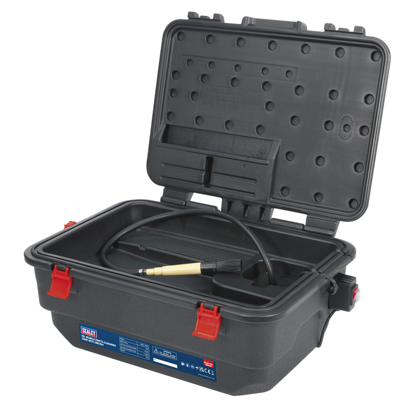 Sealey Mobile Parts Cleaning Tank 16L with Brush