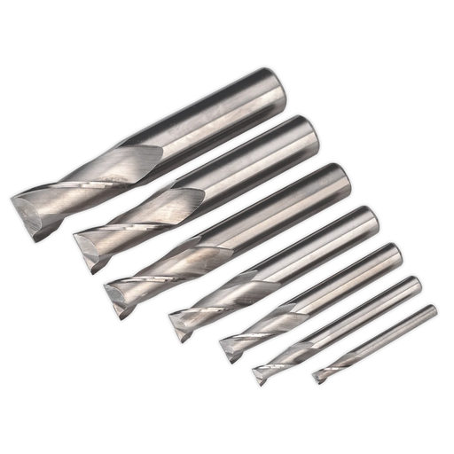 Sealey HSS End Mill Set 2 Flute 4-16mm SM2502EMSET