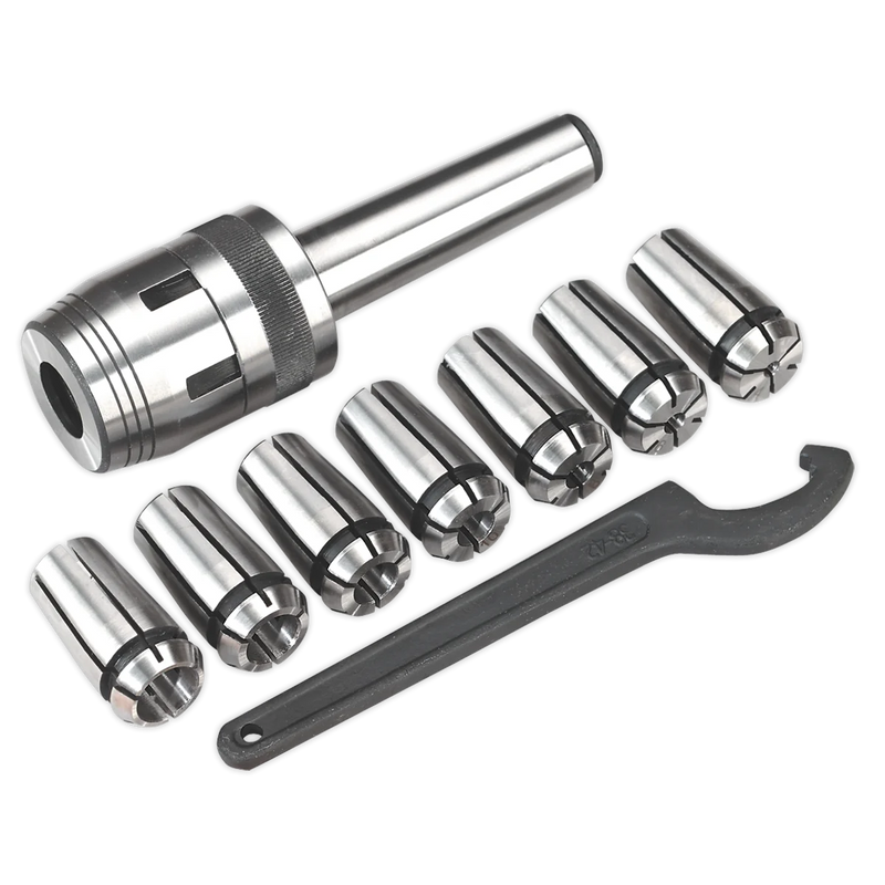 Sealey Mill Chuck Set MT3-M12 Ø4-16mm