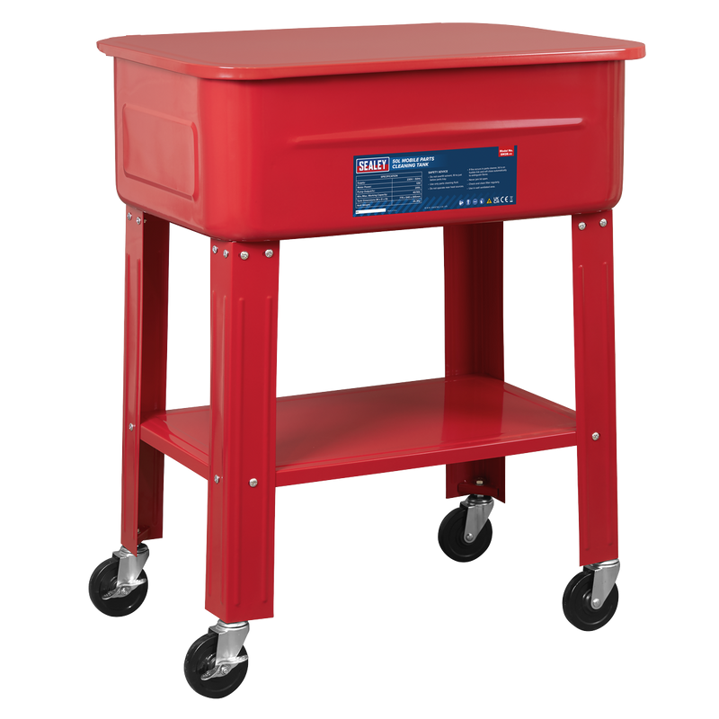 Sealey Mobile Parts Washer 50L Motor Power 13W