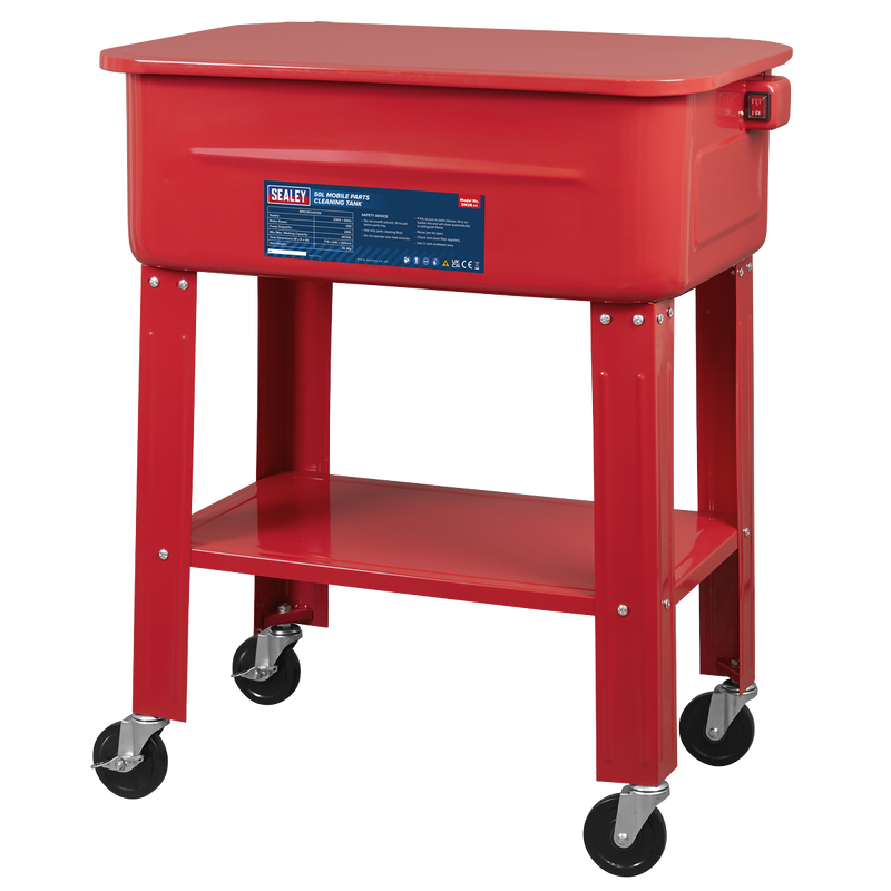 Sealey Mobile Parts Washer 50L Motor Power 13W