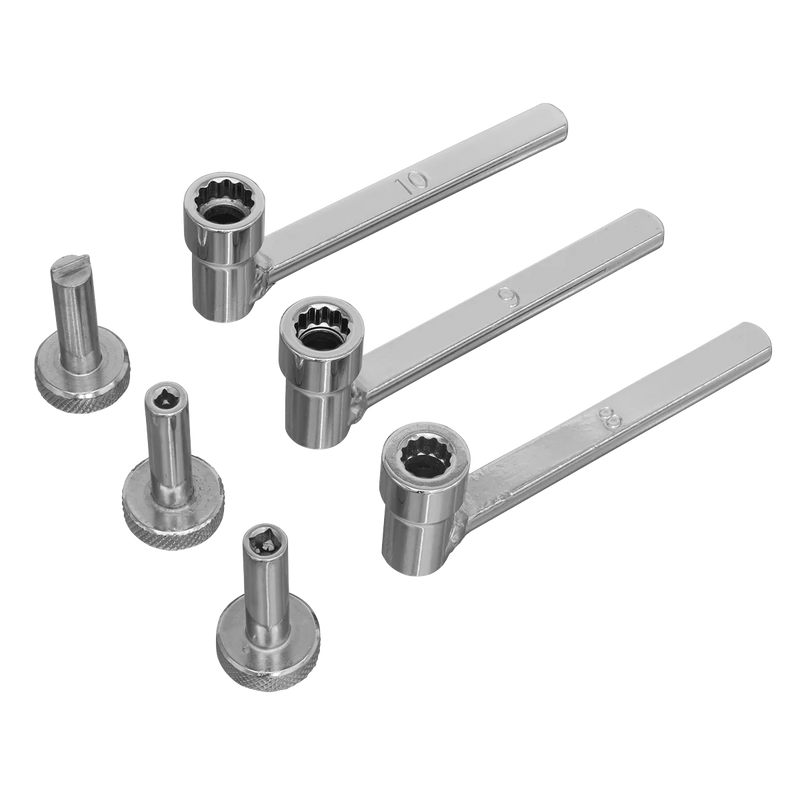 Sealey SMC24 Tappet Adjustment Tool Set - 6 Pieces for Motorcycles