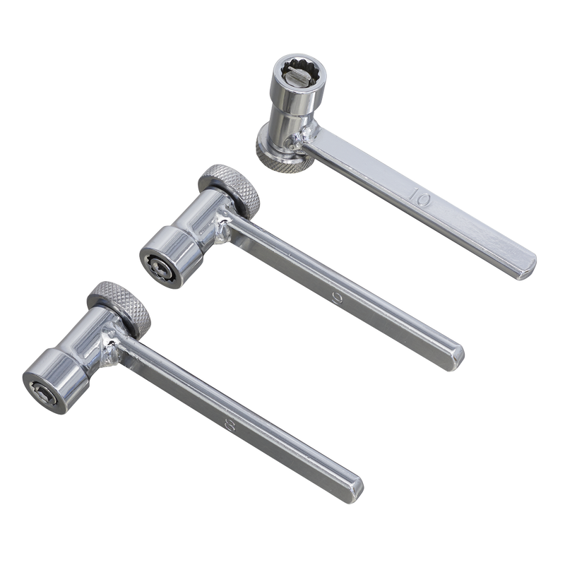 Sealey SMC24 Tappet Adjustment Tool Set - 6 Pieces for Motorcycles