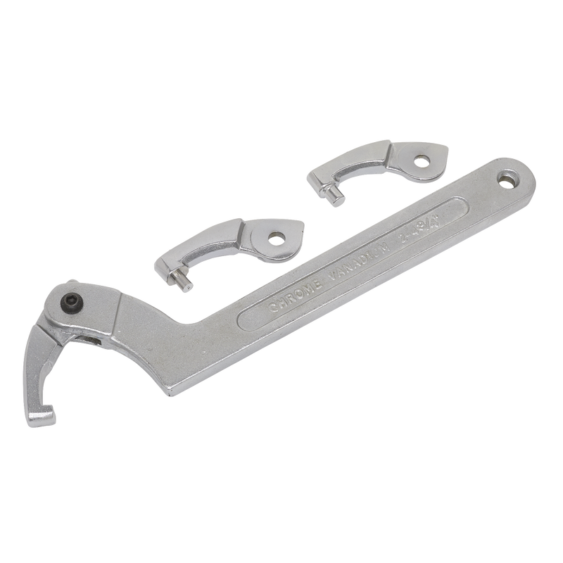 Sealey Adjustable C-Spanner Wrench Set 51-121mm 4 Piece