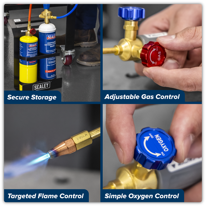 Sealey MAPP Gas & Oxygen Brazing Kit Model SMGT03 2.3kg