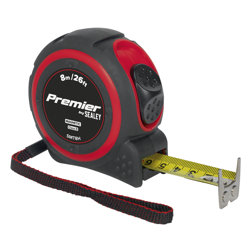 Sealey Premier Tape Measure 8m (26ft) Heavy-Duty ABS Model SMT8H