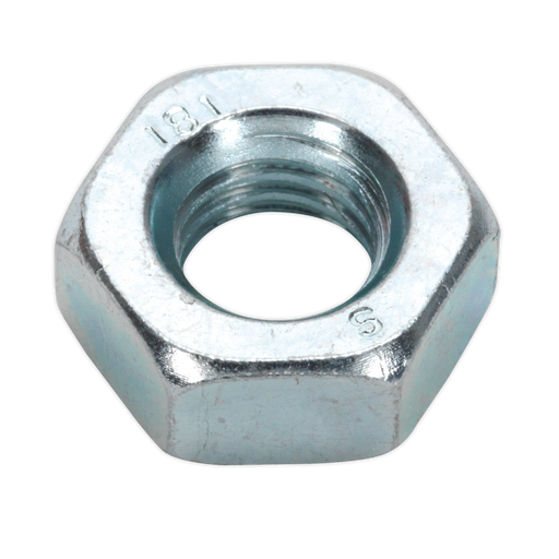 Sealey Zinc Plated Steel Nut M10 DIN 934 Pack of 100