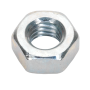 Sealey Zinc Plated Steel Nut M6 Pack of 100